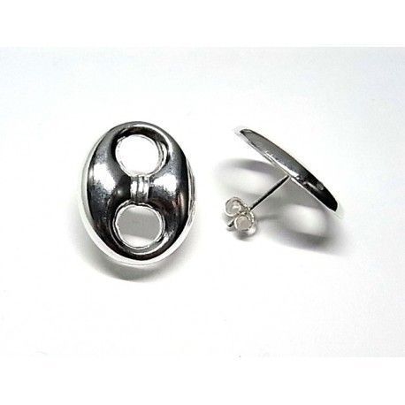 Pendientes calabrote de Plata de ley 2