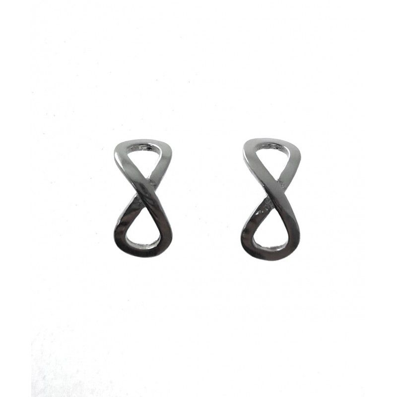 Pendientes infinito de Plata de ley
