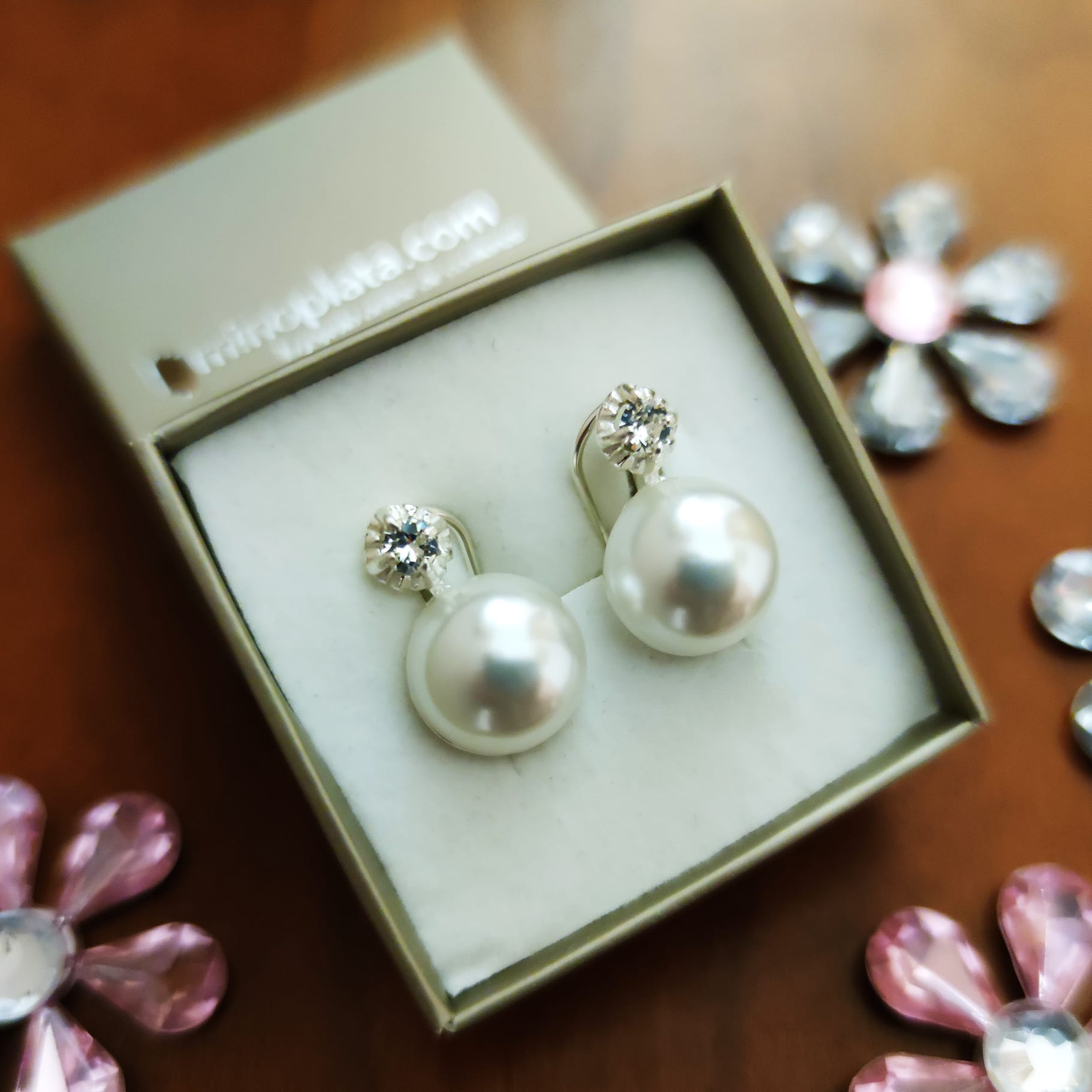 Pendientes plata Japonesa Perla blanca 12  Mm. cierre omega 1