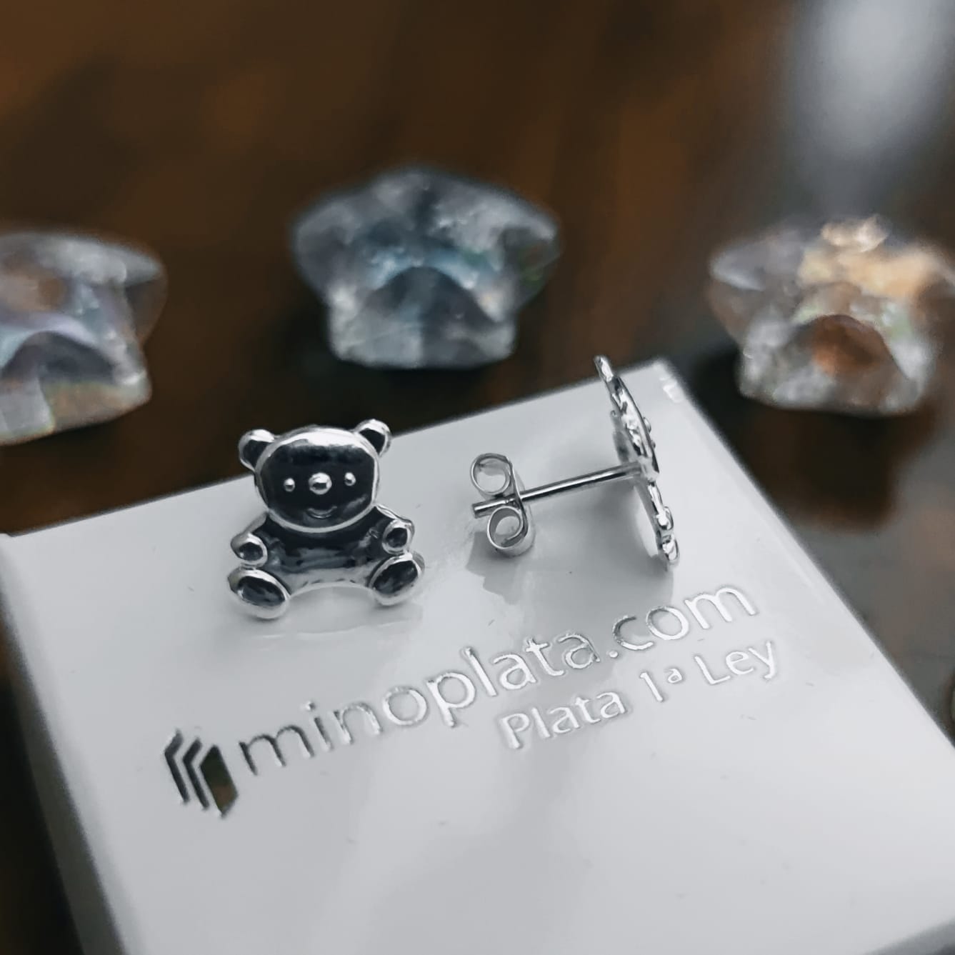 Pendientes niña Ositos de Plata de ley 2