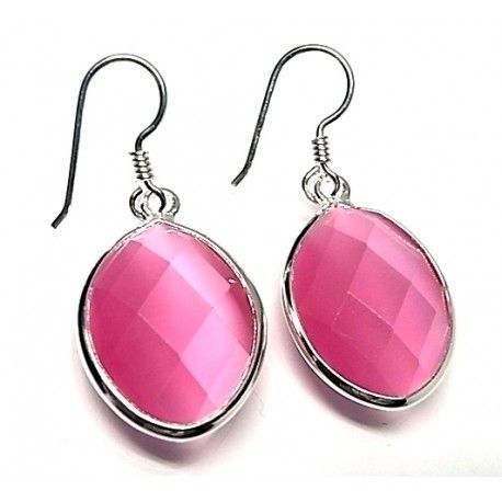 Pendientes de Plata y piedras gancho hippy