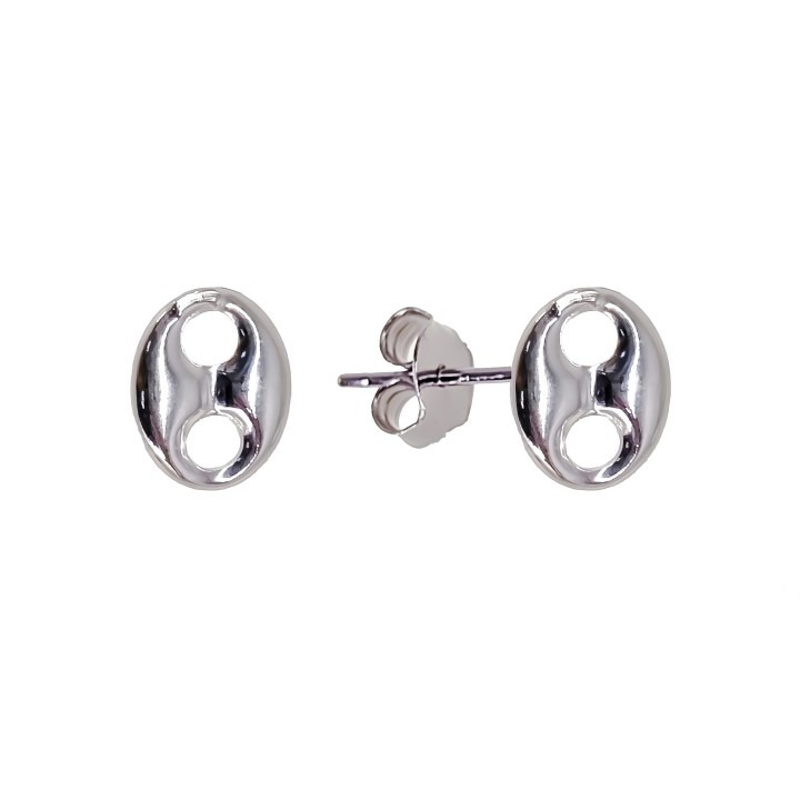 Pendientes calabrote pequeño de Plata de ley 925