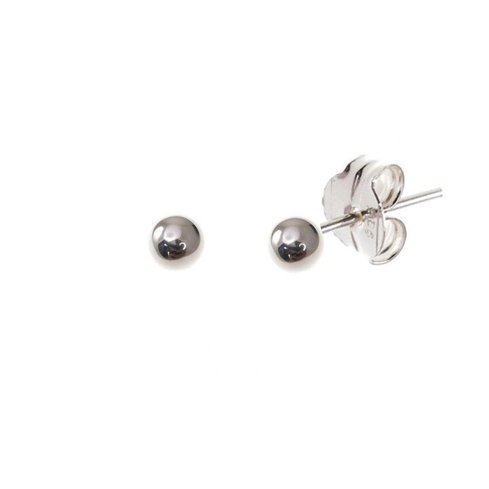 Pendientes de Plata de ley bolas de 4 Mm.