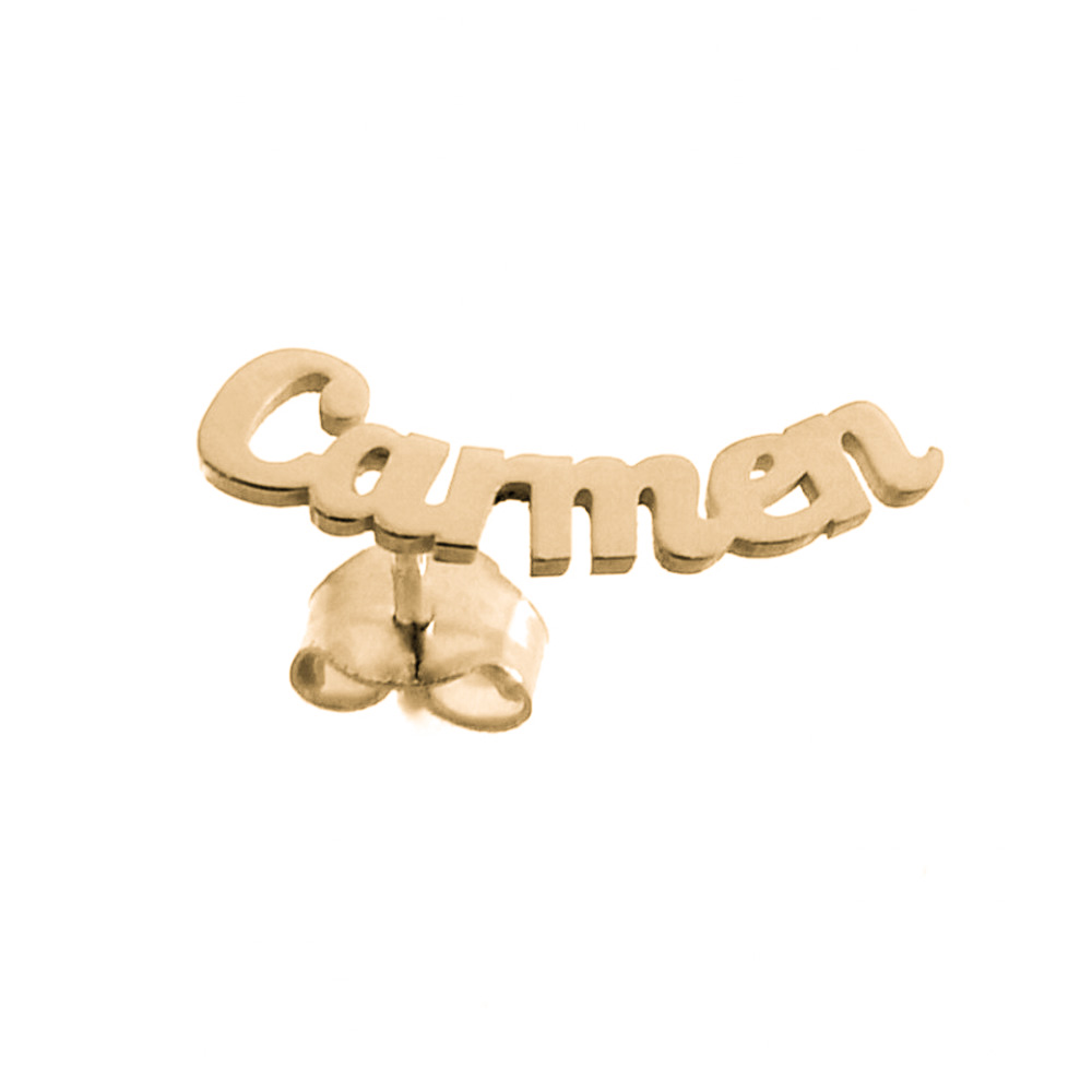 Pendiente suelto (1) nombre personalizado Plata de ley chapada