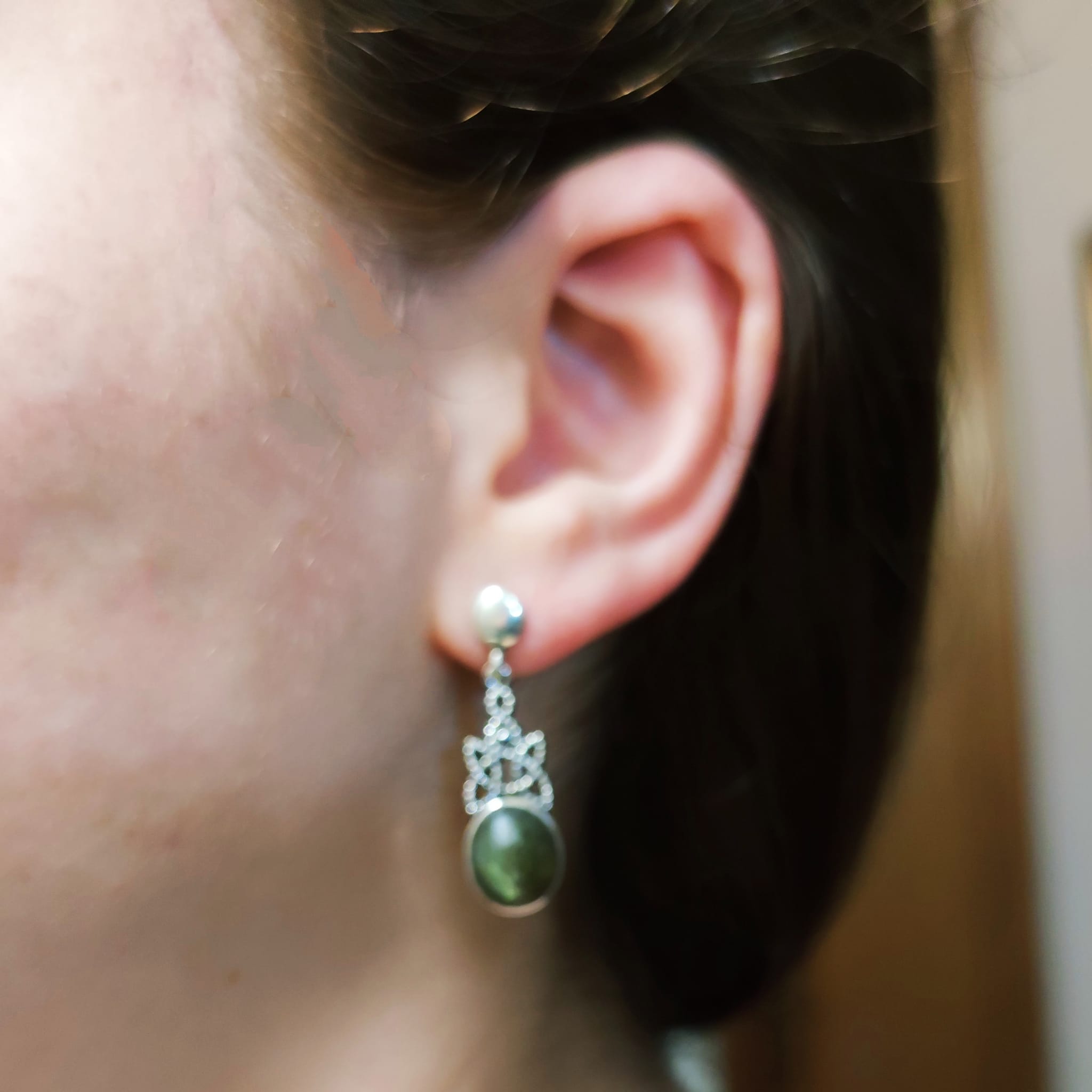Pendientes labradorita y Plata vieja 4