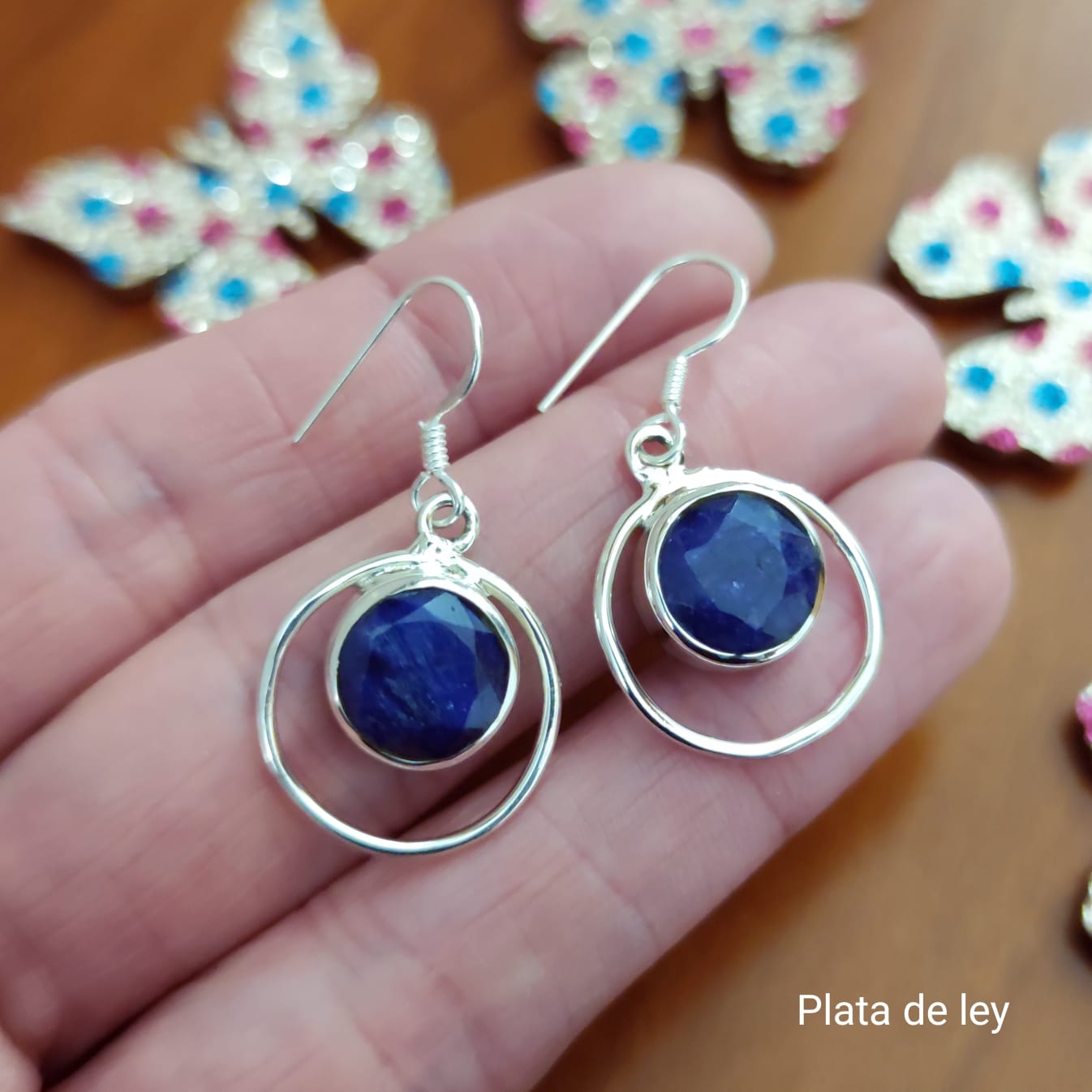 Pendientes Plata de ley con Lapislázuli 2