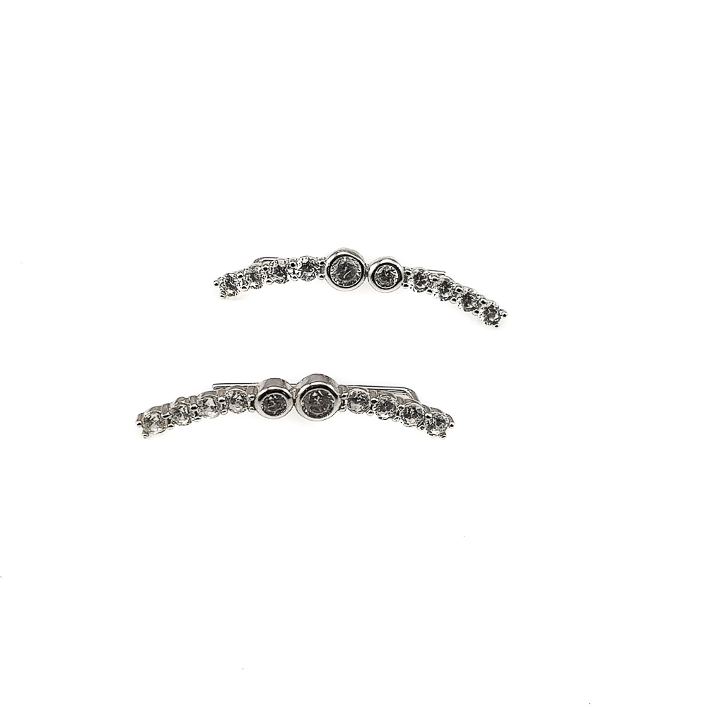 Pendientes Ear Cuff en Plata y Circonitas