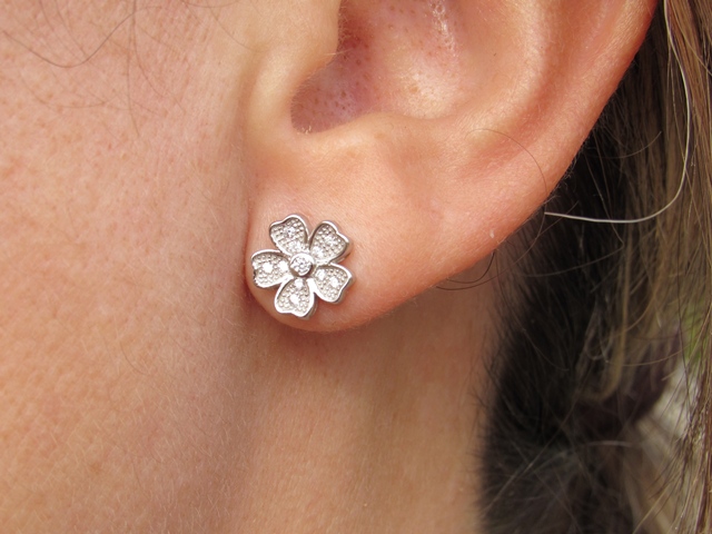 Pendientes de Plata dobles con Perlas y Circonitas 1