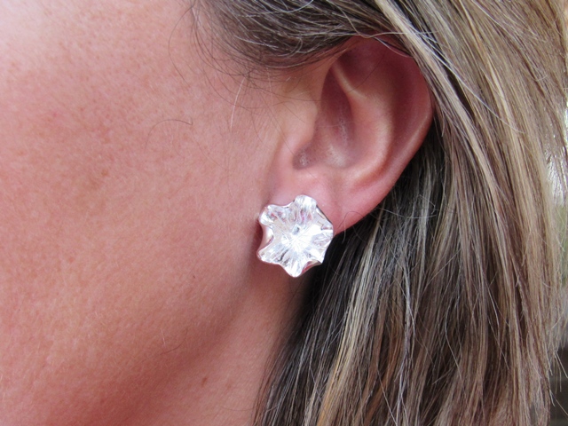 Pendientes wrinkle de Plata de ley 1