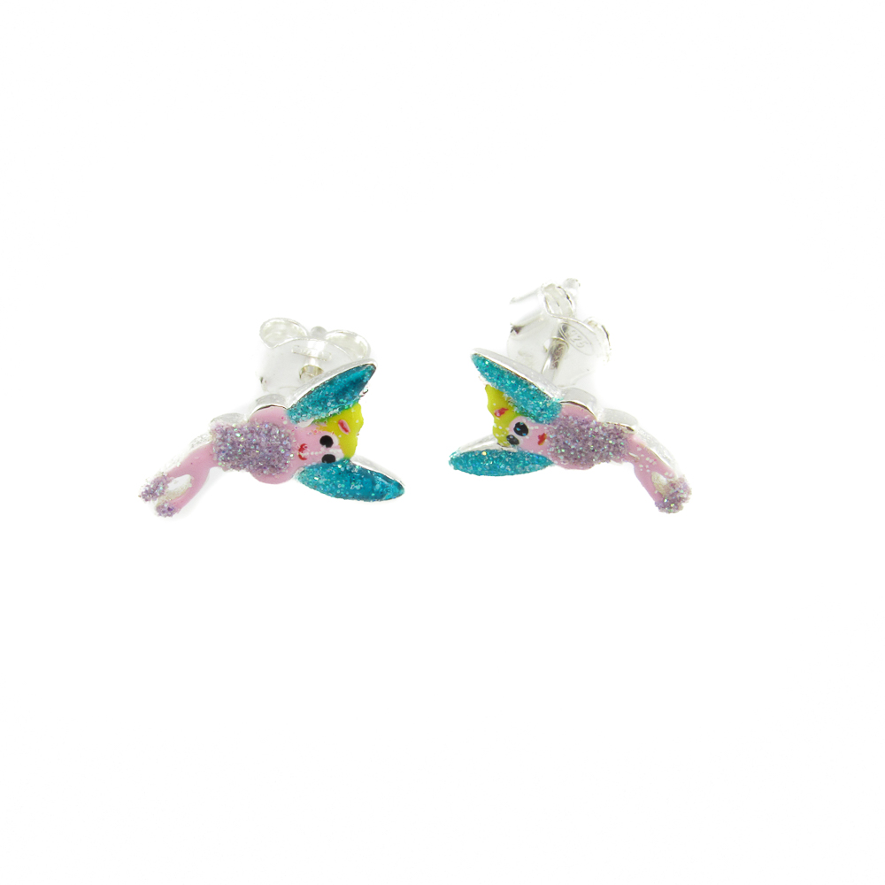 Pendientes infantiles hada de Plata de ley