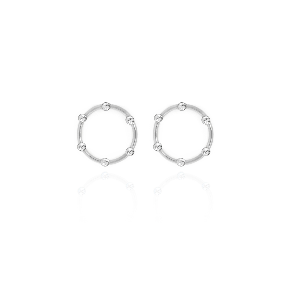 Pendientes Iris Crystal de Victoria Cruz en Plata y Swarovski