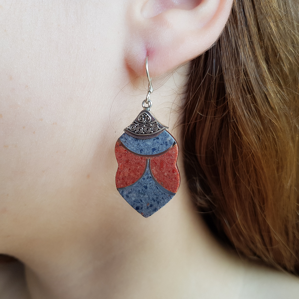Pendientes largos para mujer en Plata de ley 1