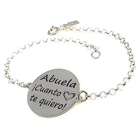 Pulsera Abuela ¡Cuánto te quiero! de Plata!