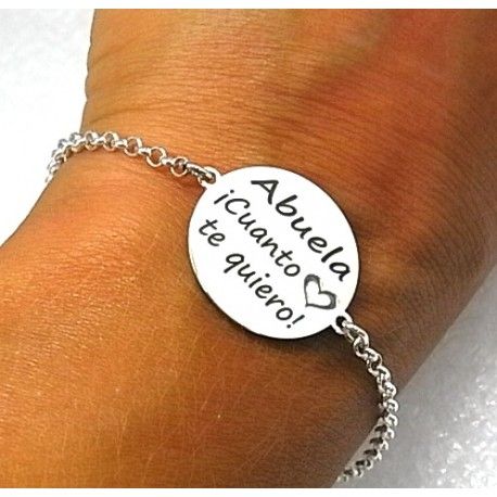 Pulsera Abuela ¡Cuánto te quiero! de Plata! 1