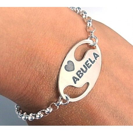 Pulsera para Abuela en Plata de ley_1
