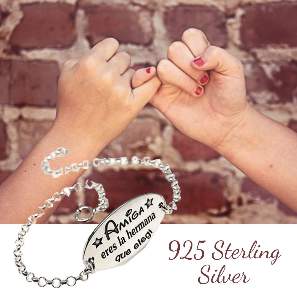 Pulsera Plata con mensaje 