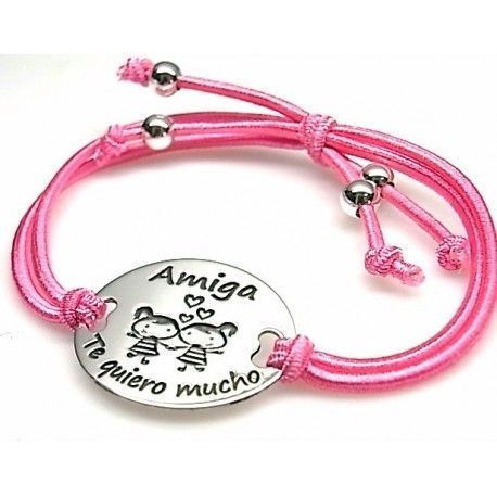 Pulsera Amiga te quiero mucho Plata