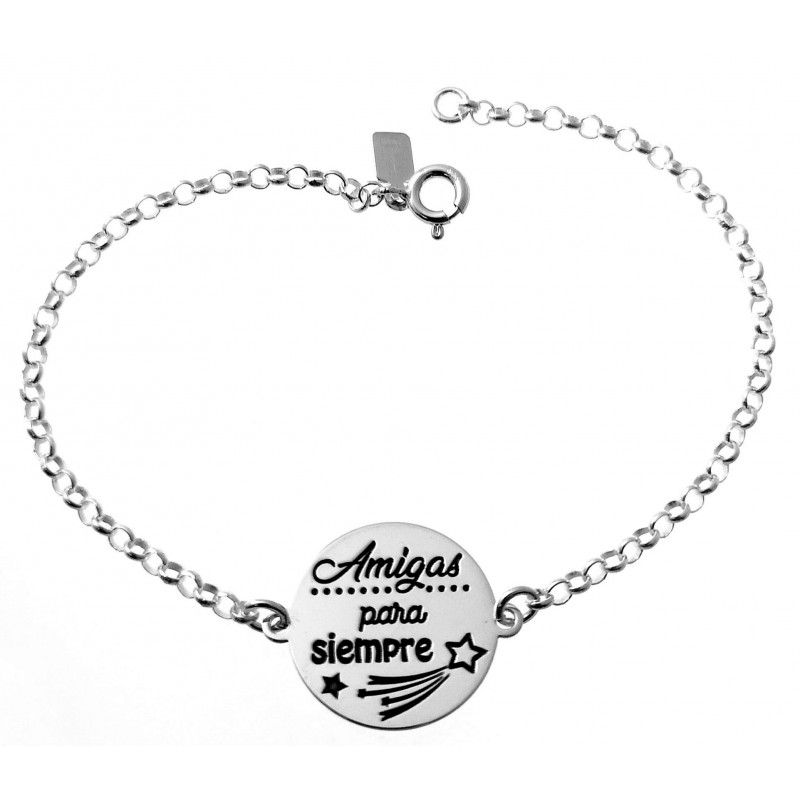 Pulsera de Plata amigas para siempre estrellas