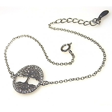 Pulsera Árbol de la Vida de Plata y Circonitas