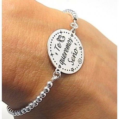 Pulsera de bolas en Plata de ley 3 Mm. 