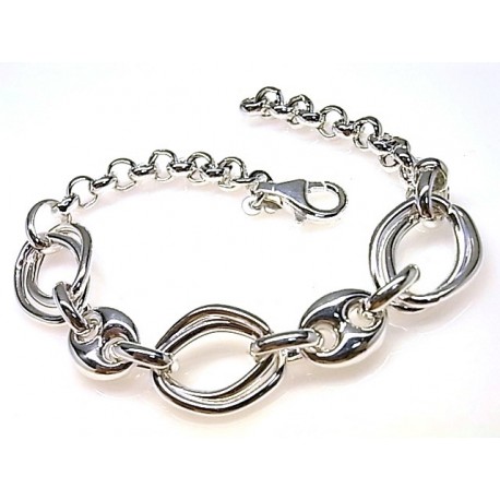Pulsera calabrote de Plata de ley
