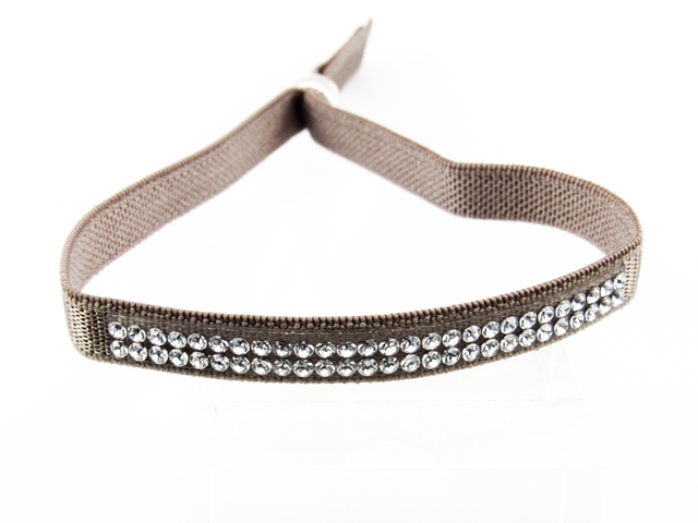 Pulsera camel elástica con cristales Swarovski