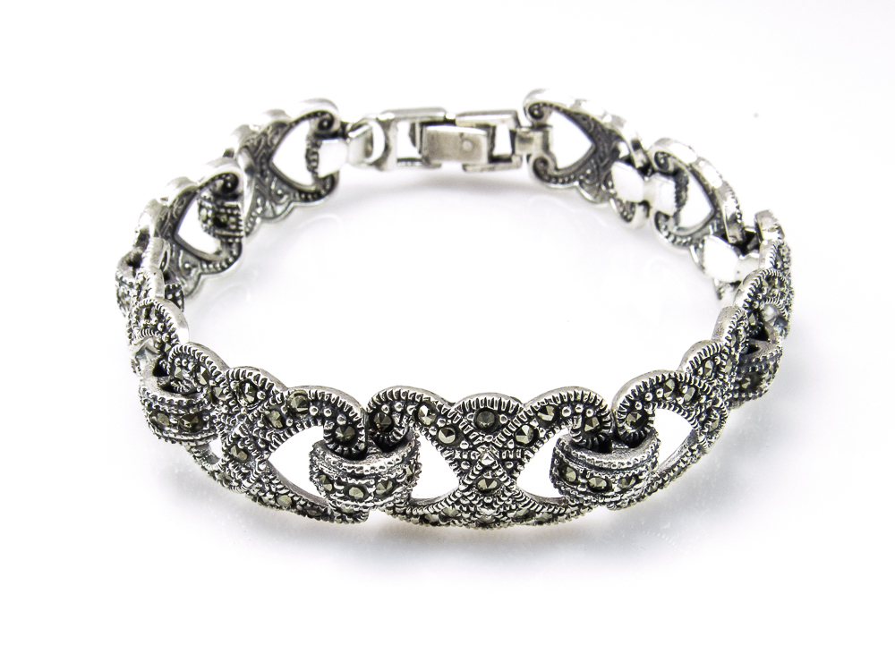 Pulsera de Plata de ley vieja y Marquesitas