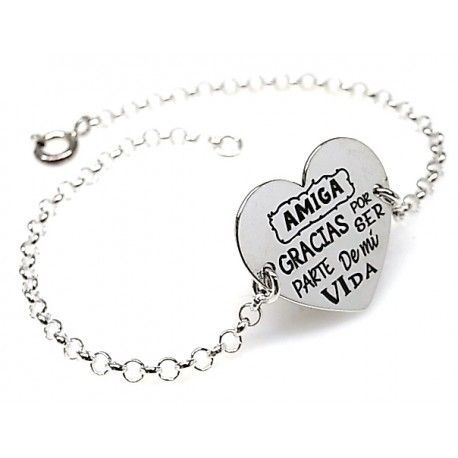 Pulsera corazón Plata 