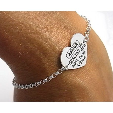 Pulsera corazón Plata 