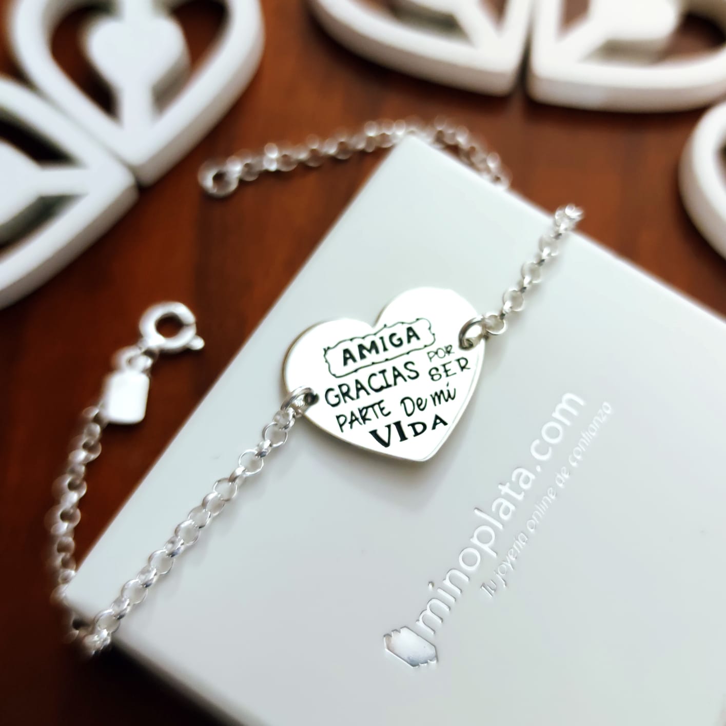 Pulsera corazón Plata 