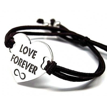 Pulsera elástica corazón de Plata 