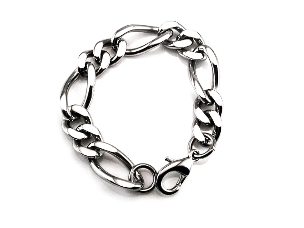 Pulsera de Acero chico eslabon 2 + 1