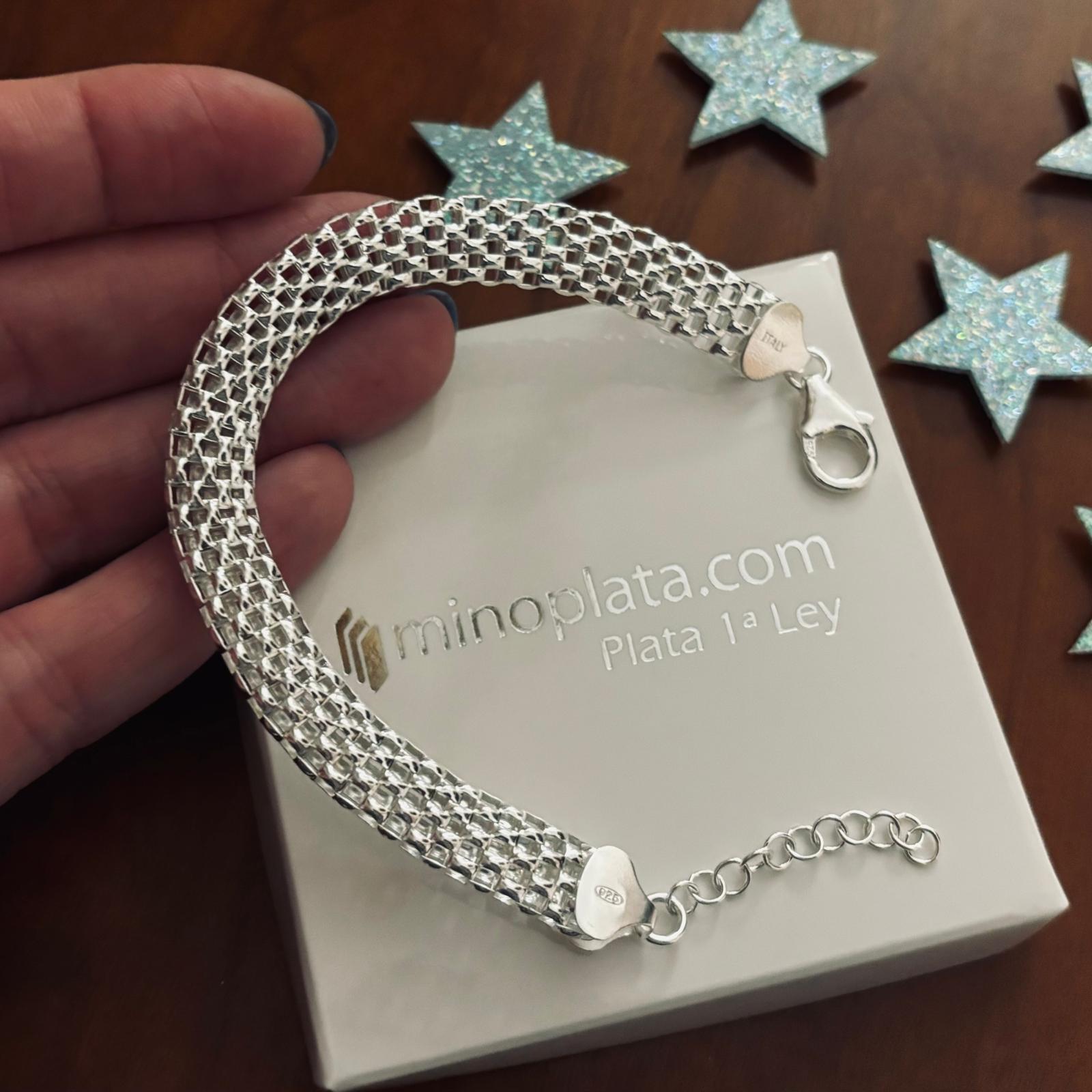Pulsera malla de Plata de ley 925