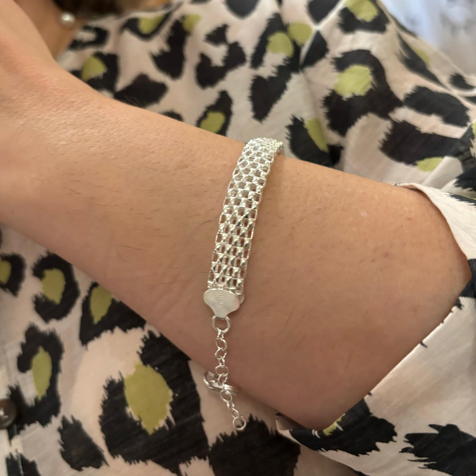 Pulsera malla de Plata de ley 925_1
