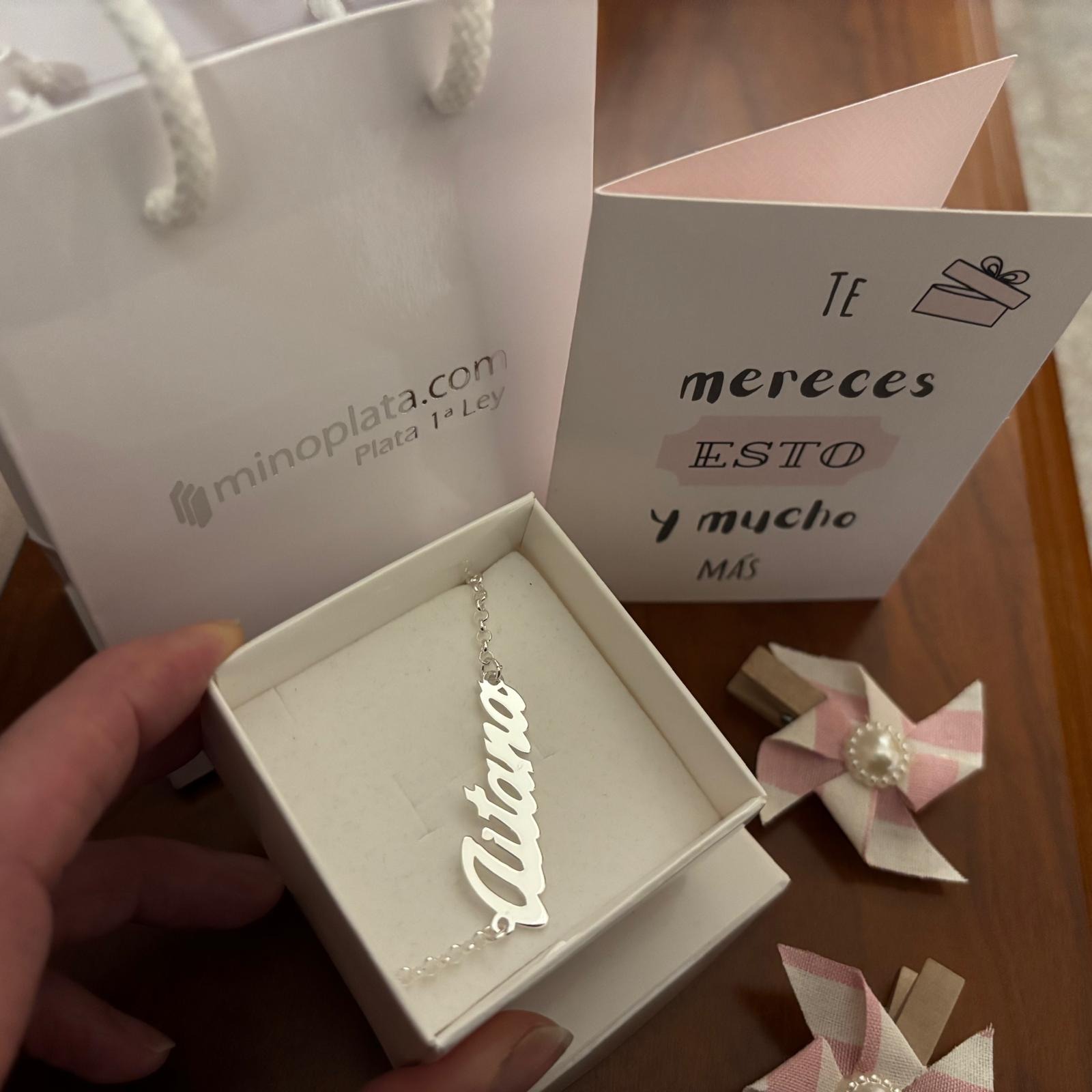 Pulsera de Plata con nombre 1