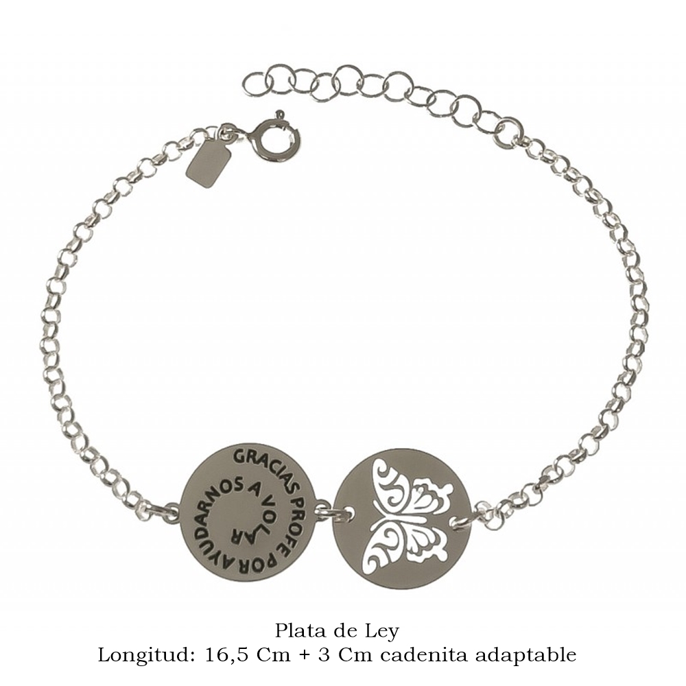 Pulsera de Plata mariposa 