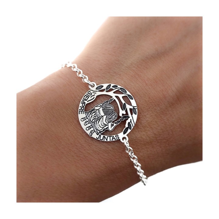 Pulsera siempre juntas de Plata de ley 925