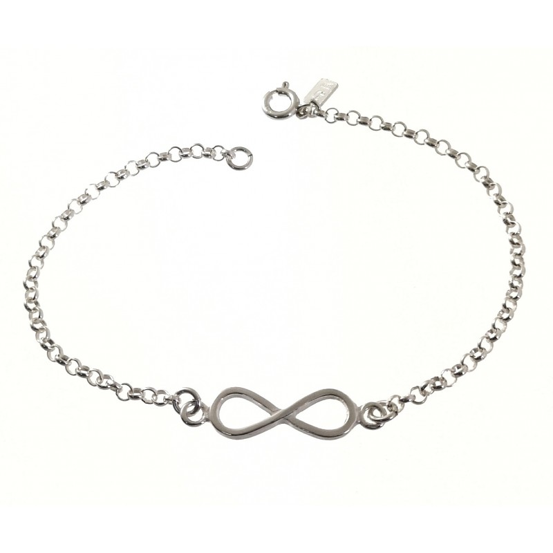 Pulsera infinito de Plata de ley 925