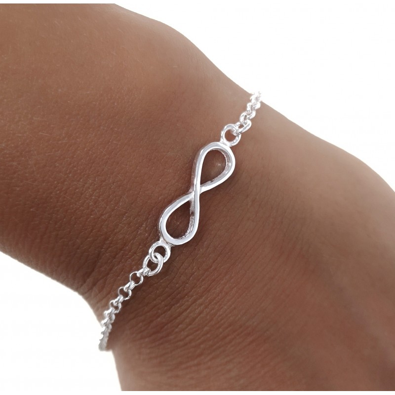 Pulsera infinito de Plata de ley 925 2