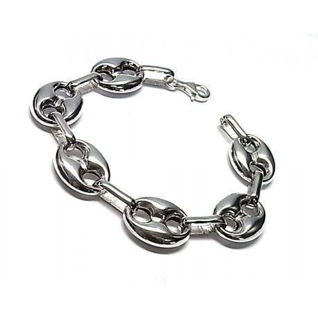 Pulsera Calabrote mediano de Plata de Ley
