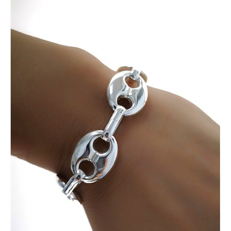 Pulsera Calabrote mediano de Plata de Ley_1