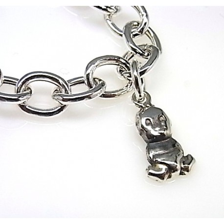 Pulsera de Plata mamá con fetiches colgantes 2