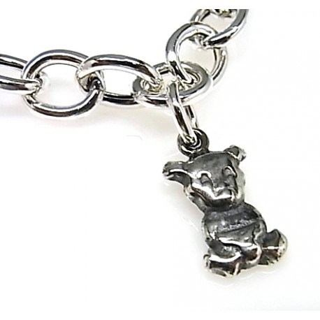 Pulsera de Plata mamá con fetiches colgantes 5