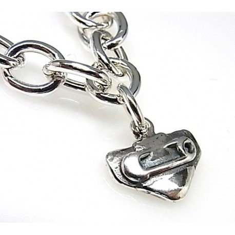 Pulsera de Plata mamá con fetiches colgantes 7