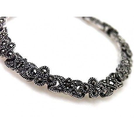 Pulsera de Plata con Marquesitas