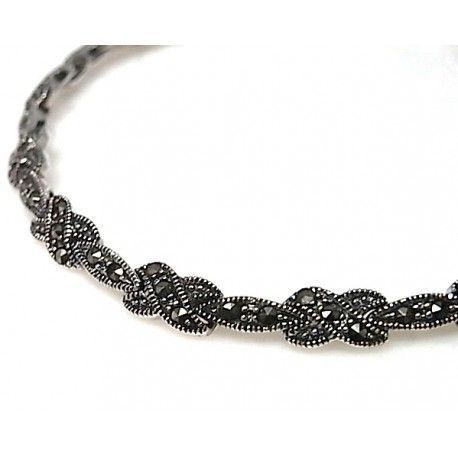 Pulsera vintage de Plata y Marquesitas