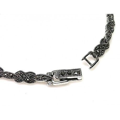Pulsera vintage de Plata y Marquesitas 1