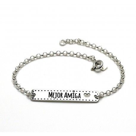 Pulsera en Plata con mensaje grabado 