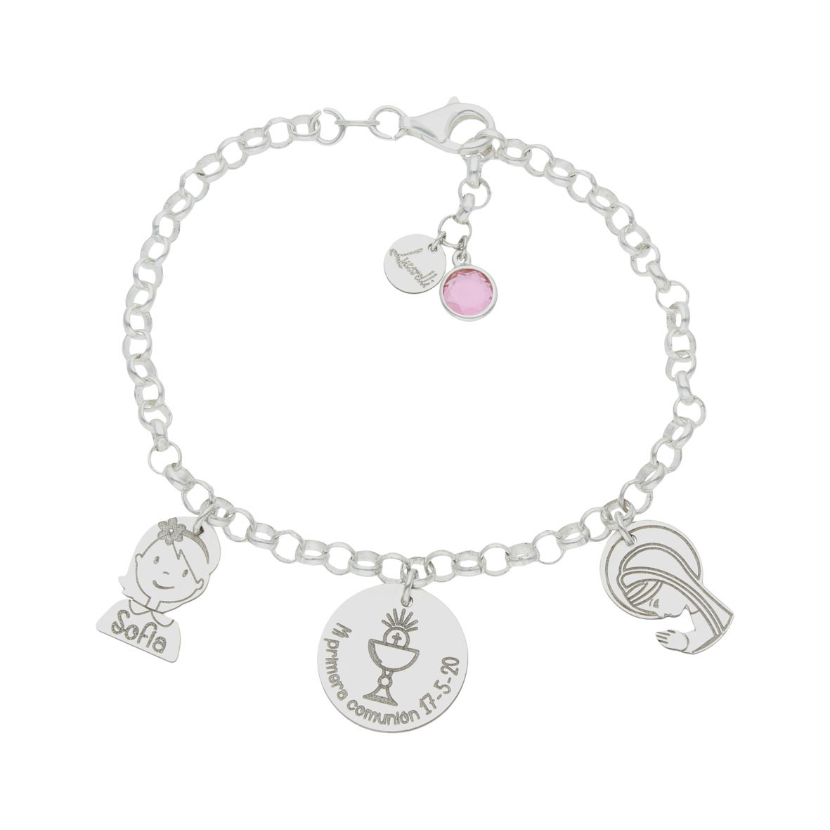 Ideas de Pulseras de Plata de ley MI HISTORIA montadas 1