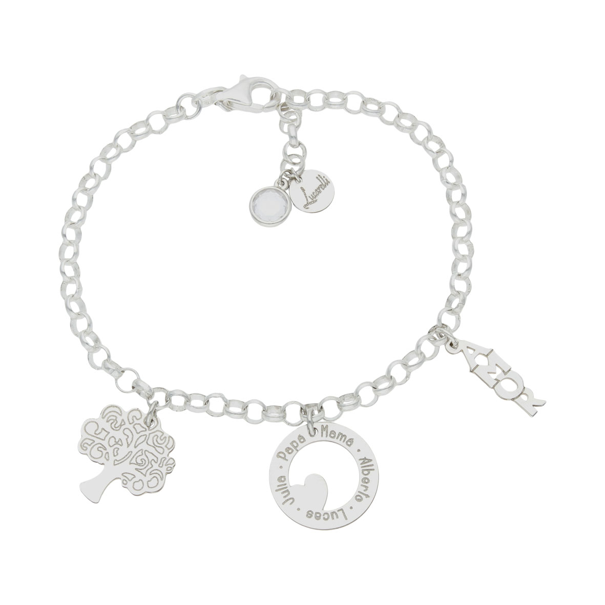 Ideas de Pulseras de Plata de ley MI HISTORIA montadas 2